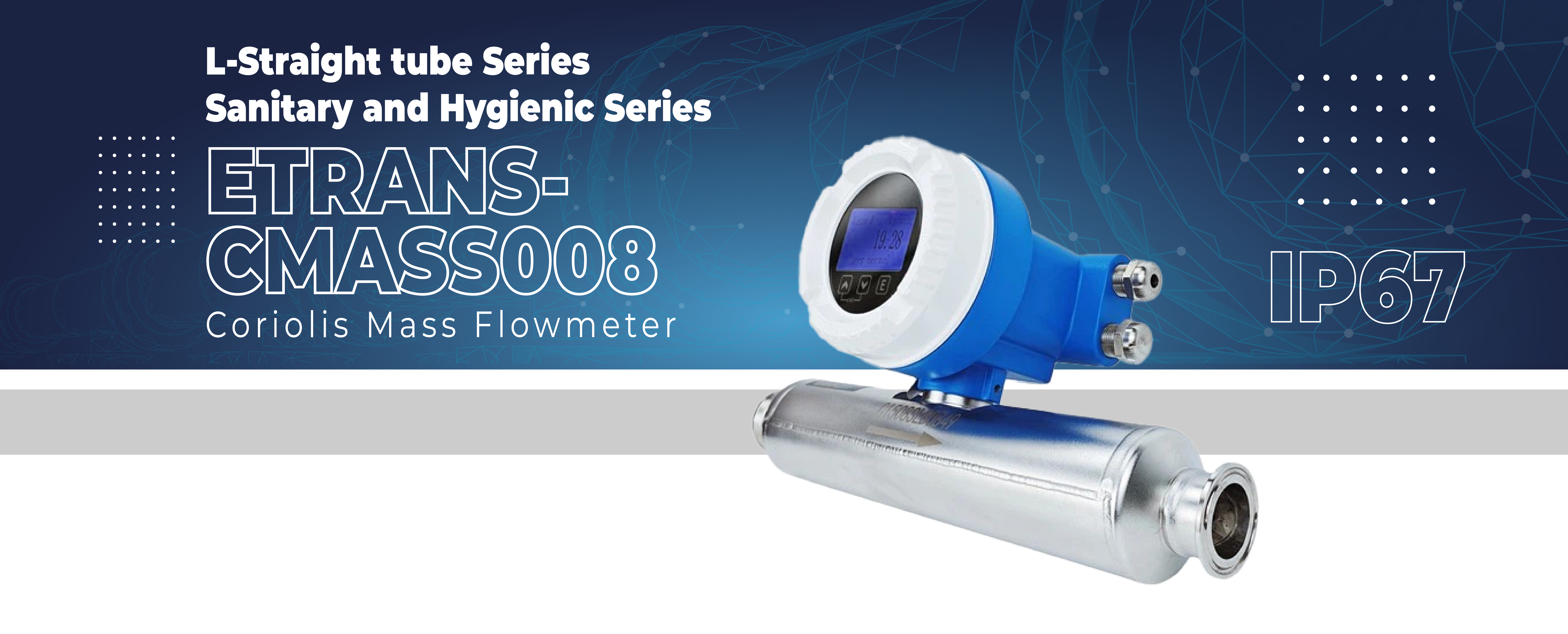 Etrans-CMASS008 Sanitary and Hygienic Coriolis Flow Meter