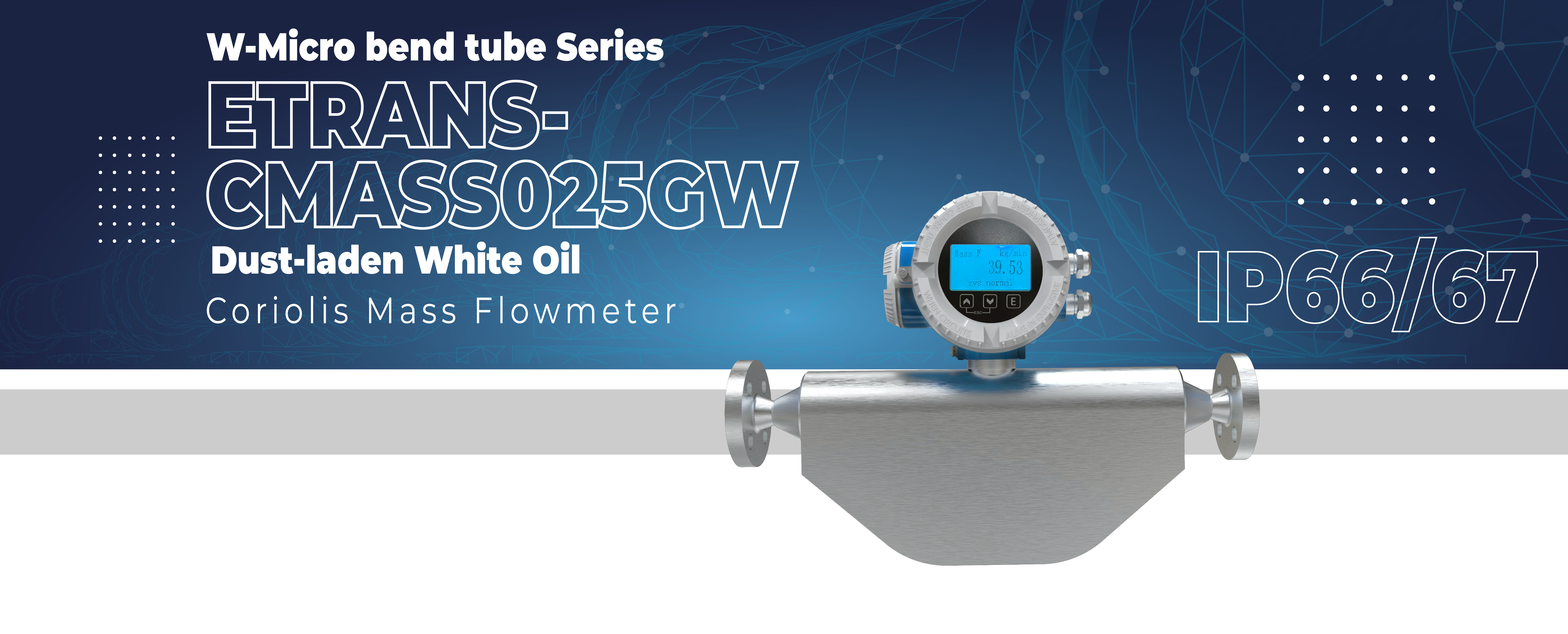 Etrans-CMASS025GW Dust-laden White Oil Coriolis Mass Flowmeter