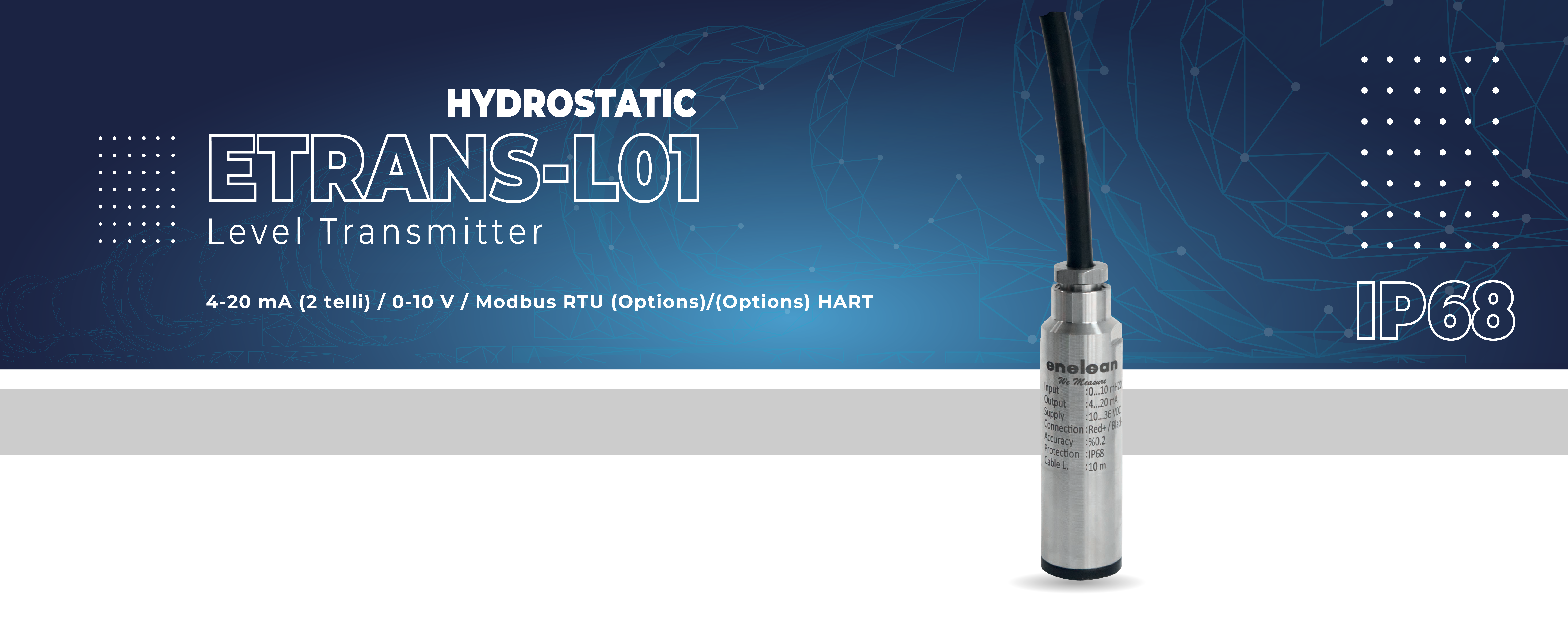 Etrans-L01 HYDROSTATIC LEVEL SENSOR