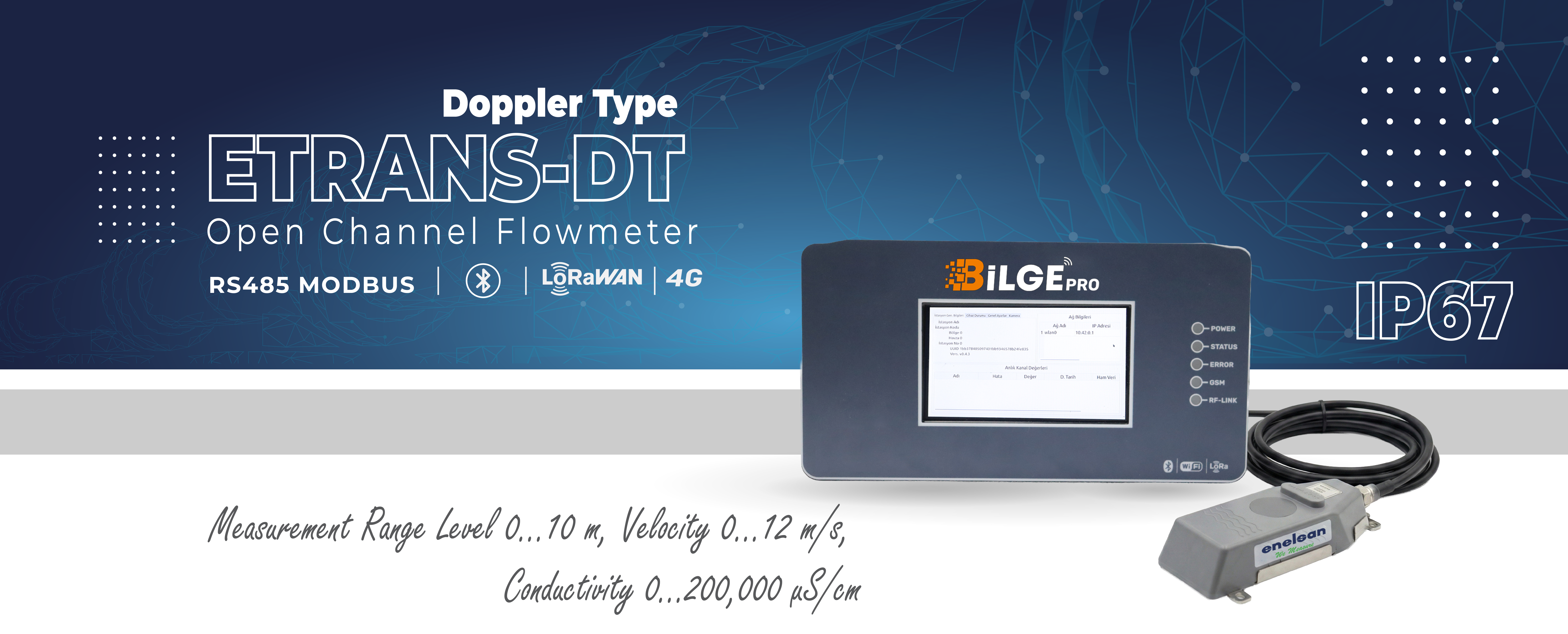 ETRANS -DT Series Doppler Type Open Channel Flowmeter