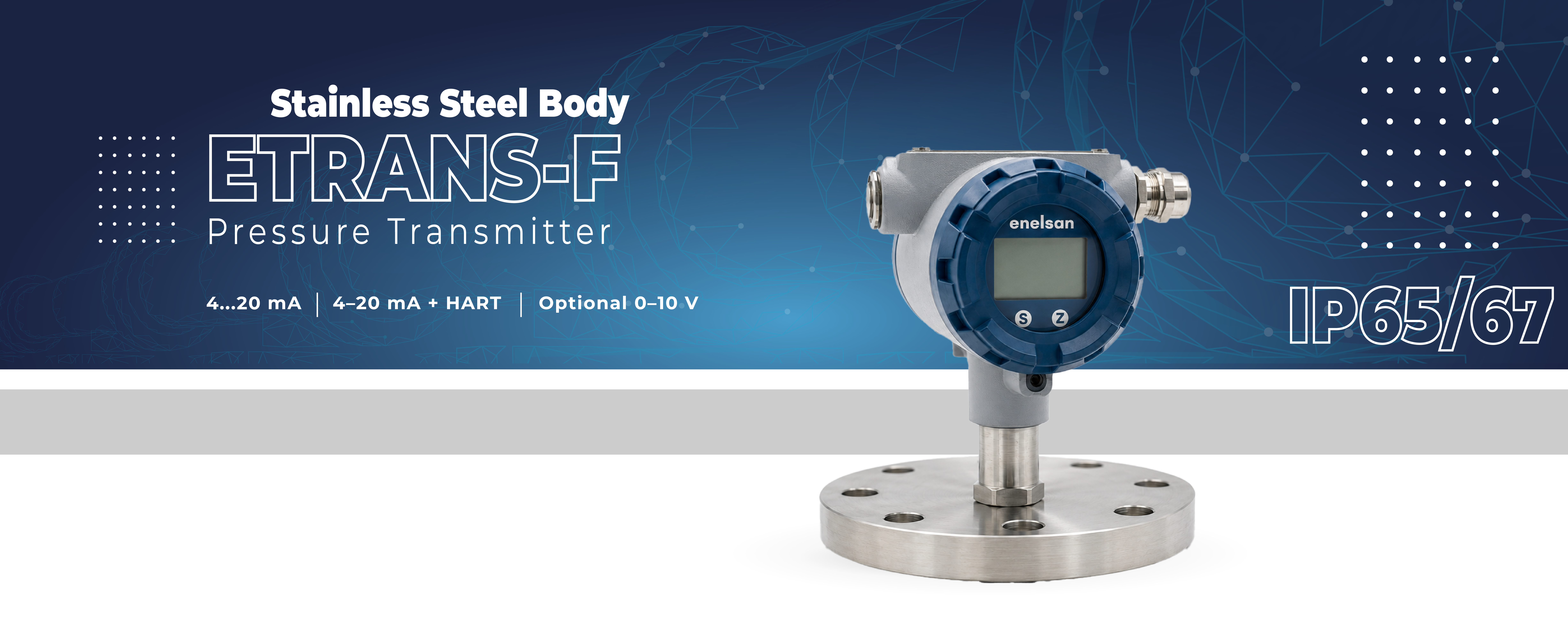 Etrans-F  Flange Stainless Steel Body Pressure Transmitter