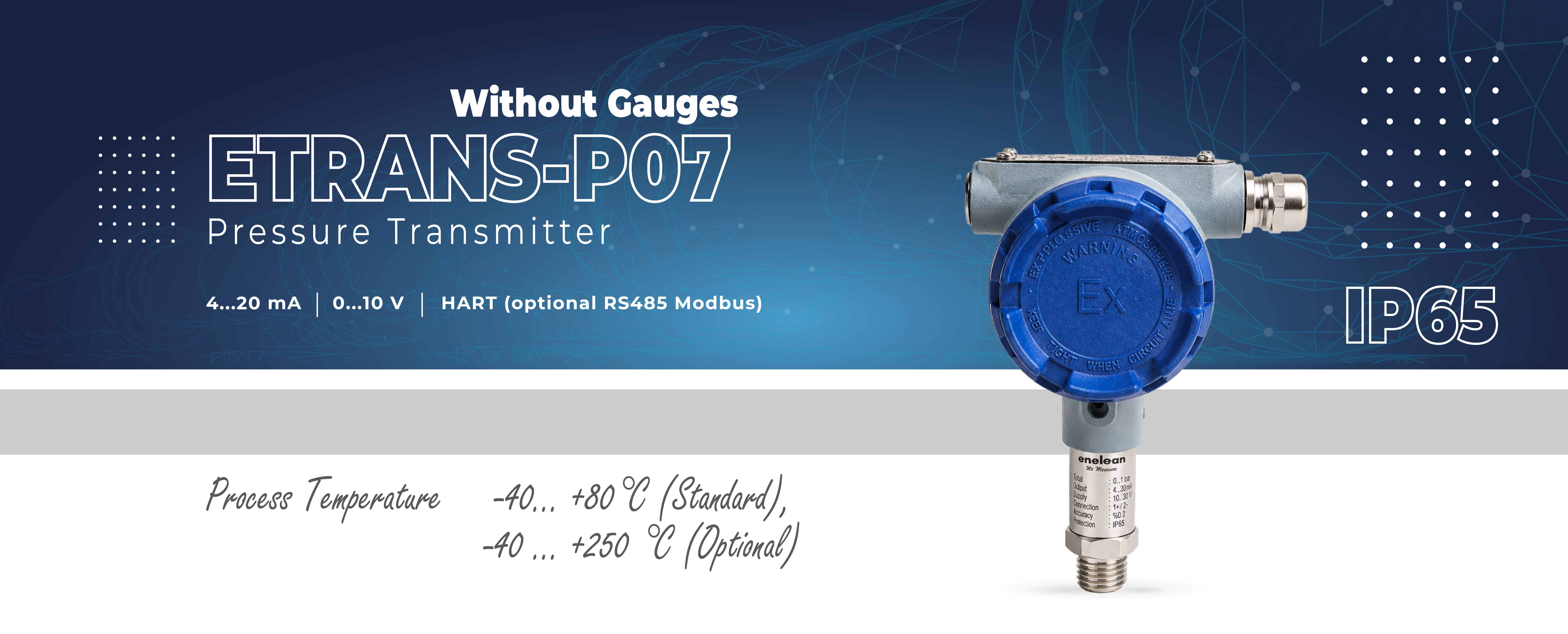 Etrans-P07 Pressure Transmitter Without Gauges