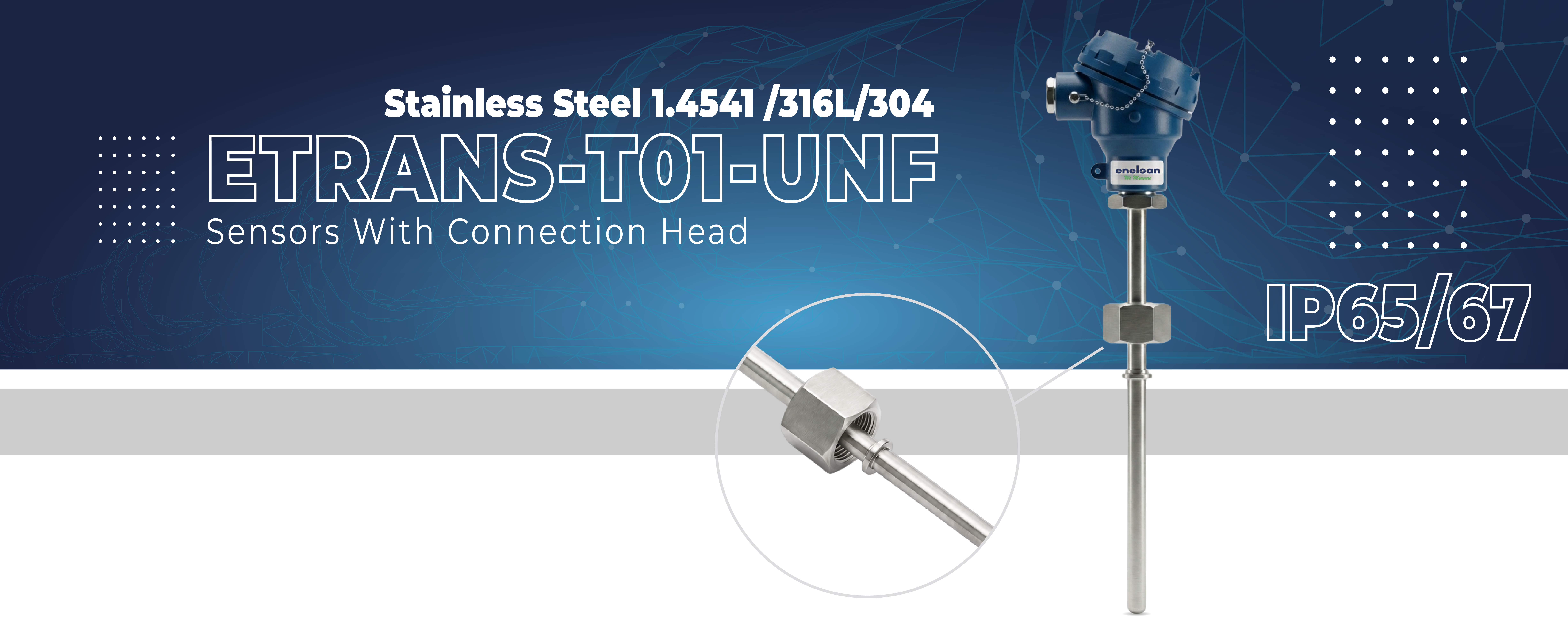 Etrans T01-UNF Series Sensors With Connection Head
