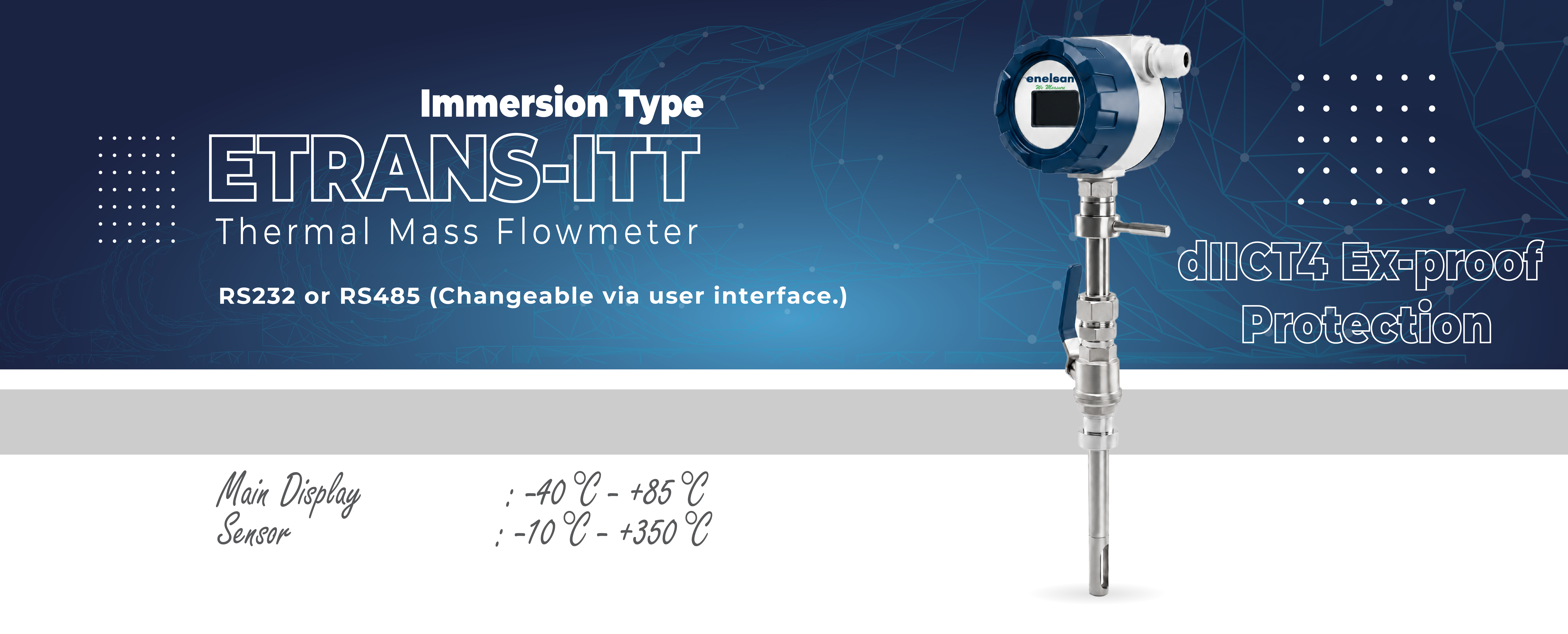 Etrans-ITT Series IMMERSION TYPE THERMAL MASS FLOWMETER