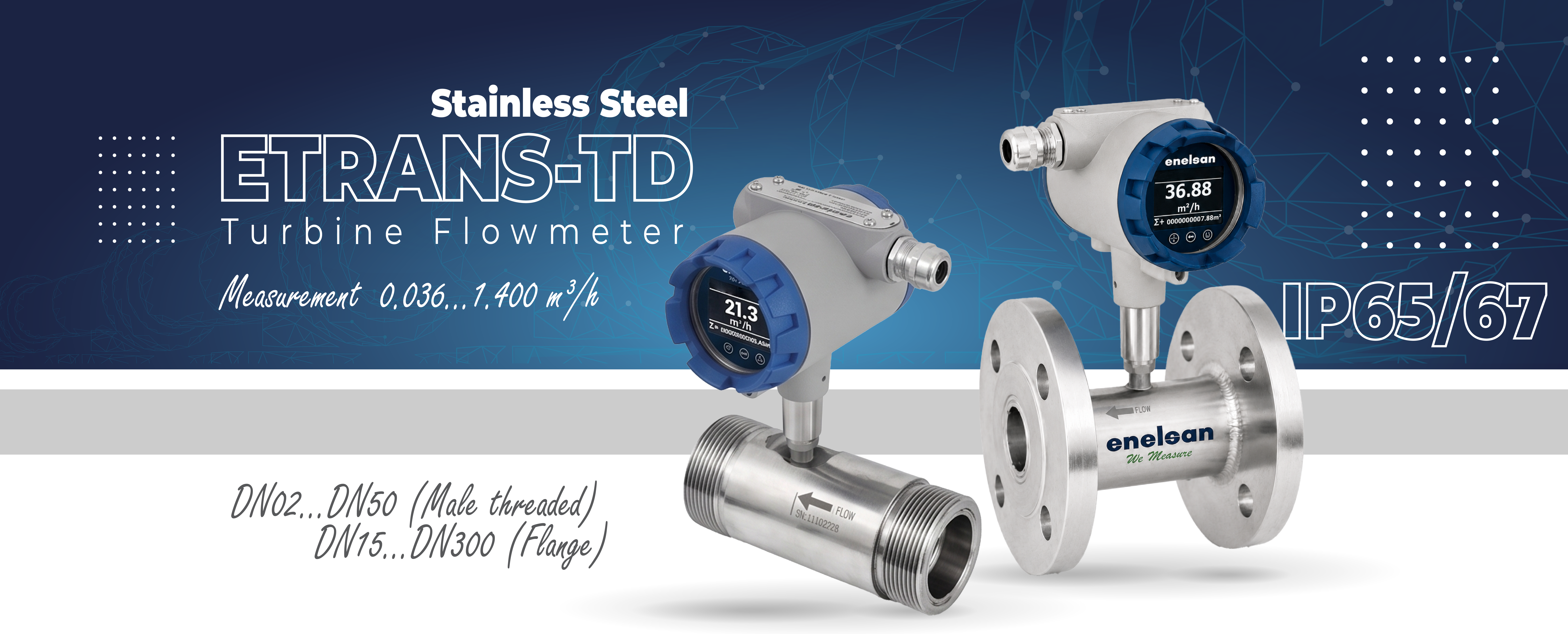 ETRANS-TD Series Turbine Flowmeter with Indicator