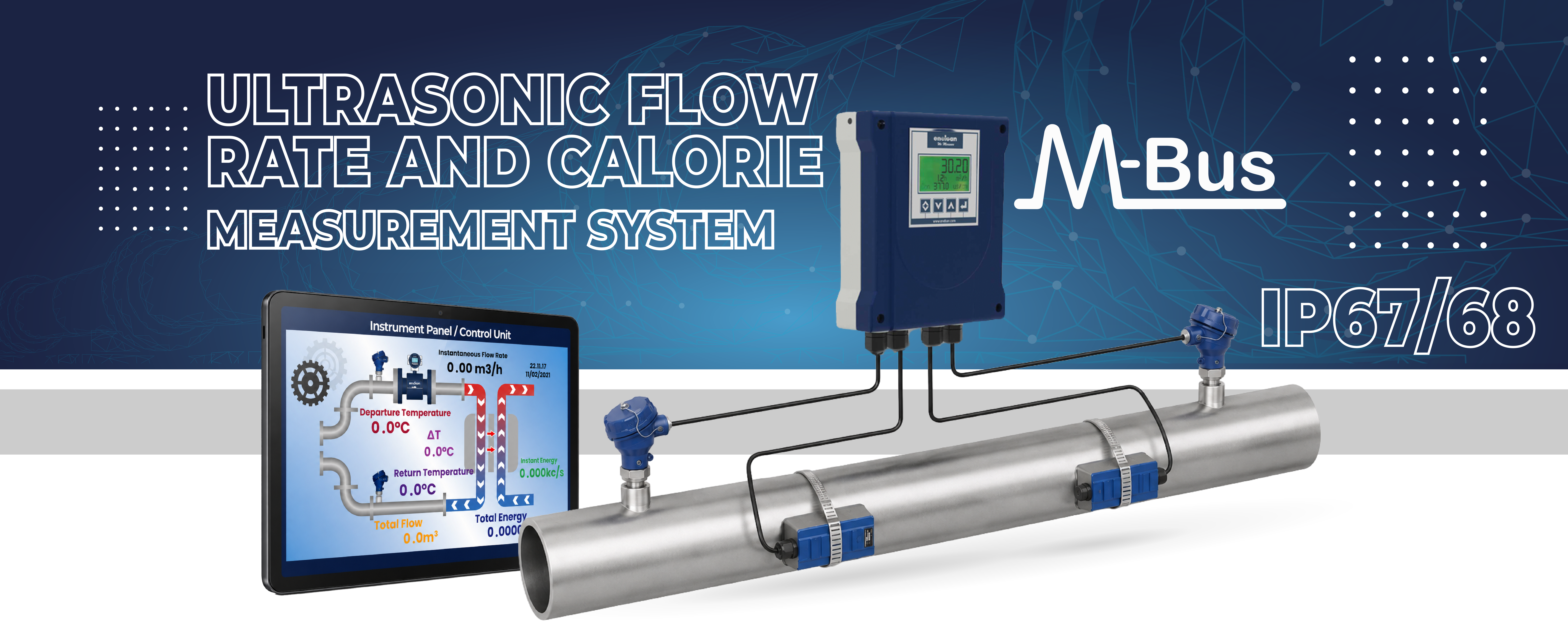 Ultrasonic Flow Rate and Calorie Measurement System